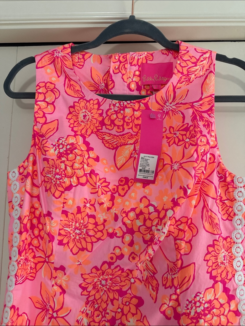 Lilly Pulitzer Bright Pink & Coral Floral Shift Dress - Picture 4 of 7
